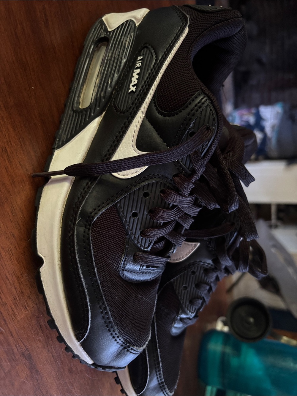 Nike Air Max Black and White Running Shoes - Womens 8.5